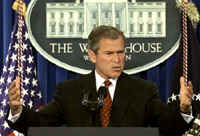 Georges Bush - Président des USA n'accepte pas le principe du traité  Kyoto